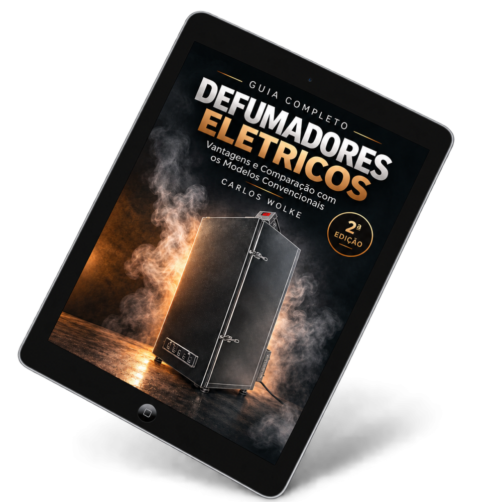 Mockup de Tablet com Guia de Defumadores